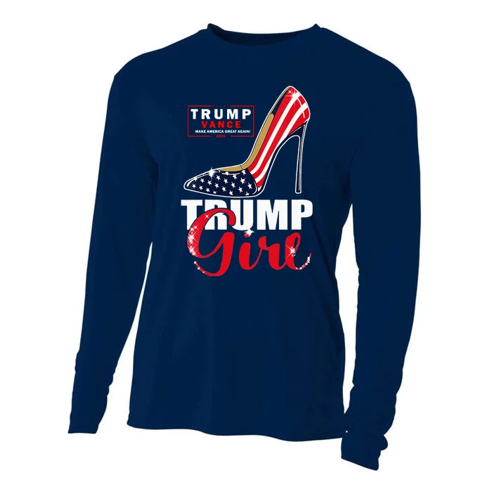 Trump Girl Donald Trump 2024 Jd Vance United States Presidential Election Cooling Performance Long Sleeve Crew