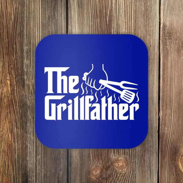 The Grillfather Dad Bbq Funny Gift Cute Gift Coaster