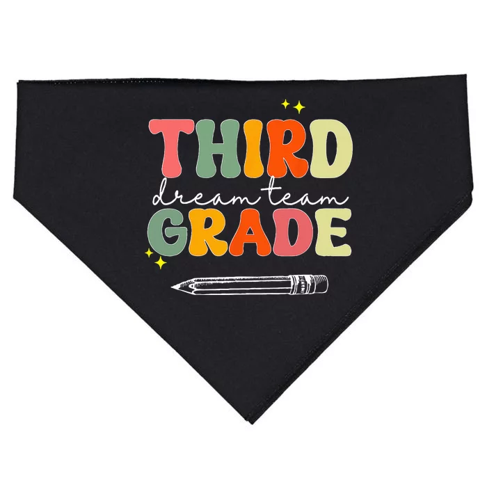 Third Grade Dream Team Teacher Appreciation Back To School USA-Made Doggie Bandana