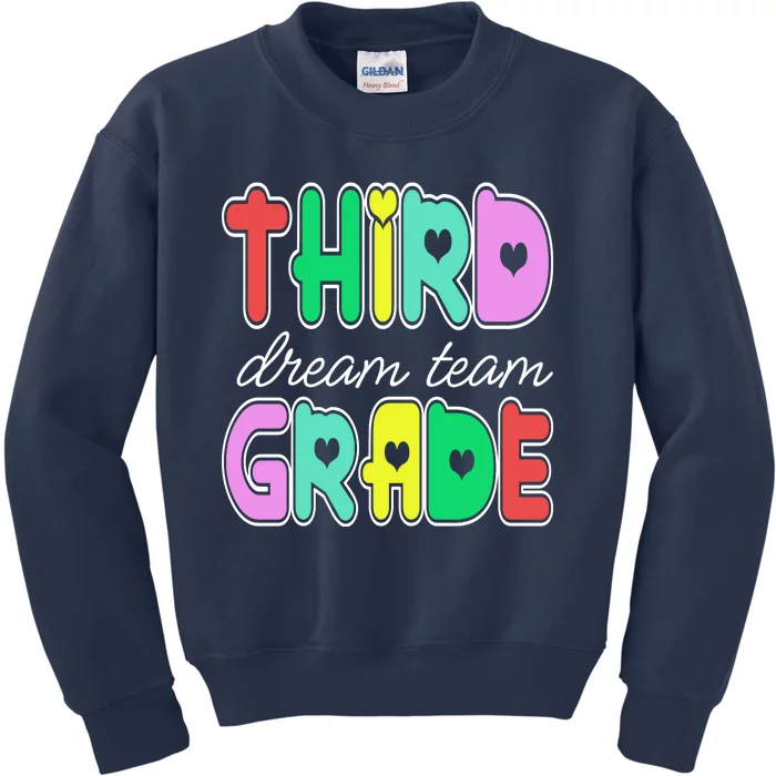 Third Grade Dream Team Back To School Kids Sweatshirt