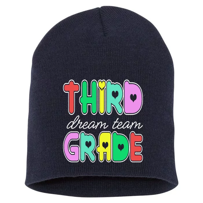 Third Grade Dream Team Back To School Short Acrylic Beanie