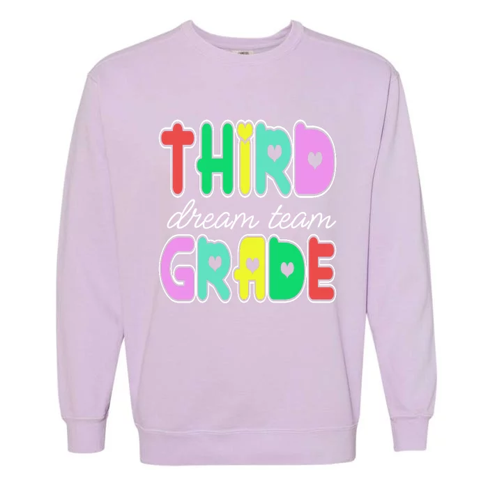 Third Grade Dream Team Back To School Garment-Dyed Sweatshirt