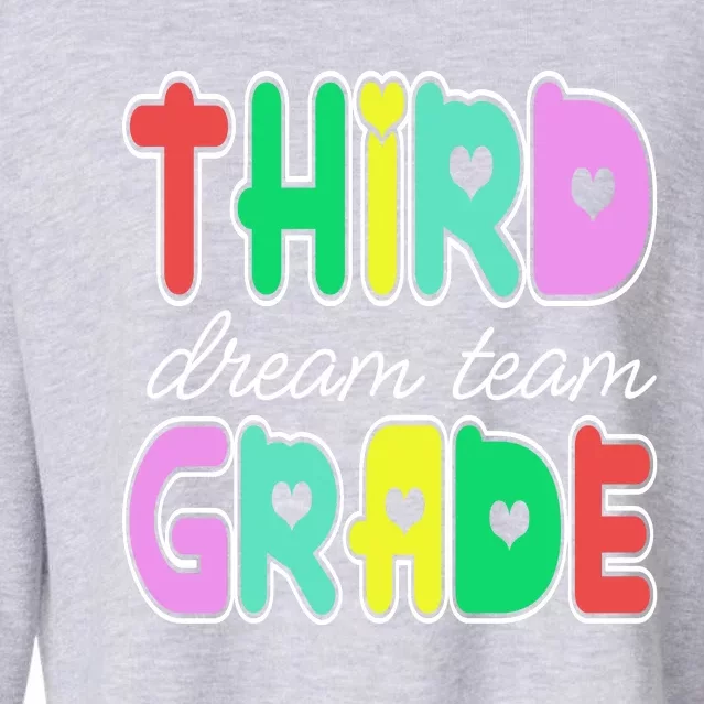 Third Grade Dream Team Back To School Cropped Pullover Crew