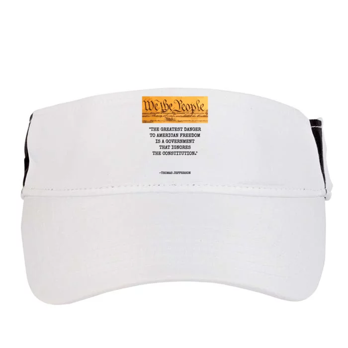 The Greatest Danger To Freedom Quote Thomas Jefferson Top Adult Drive Performance Visor