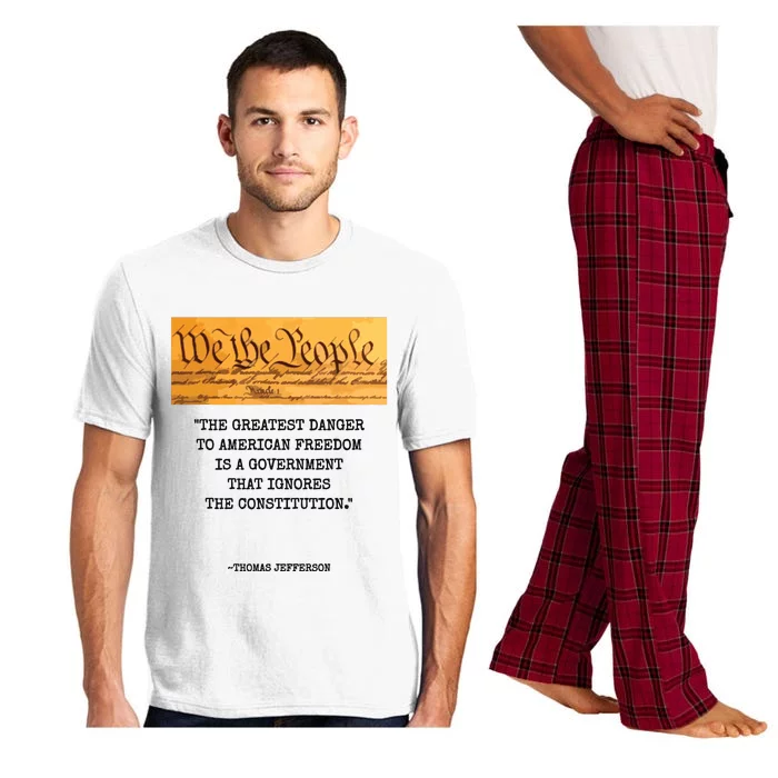 The Greatest Danger To Freedom Quote Thomas Jefferson Top Pajama Set