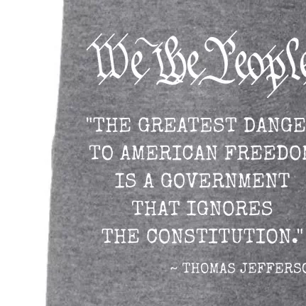 The Greatest Danger To Freedom Quote Thomas Jefferson Doggie 3-End Fleece Hoodie