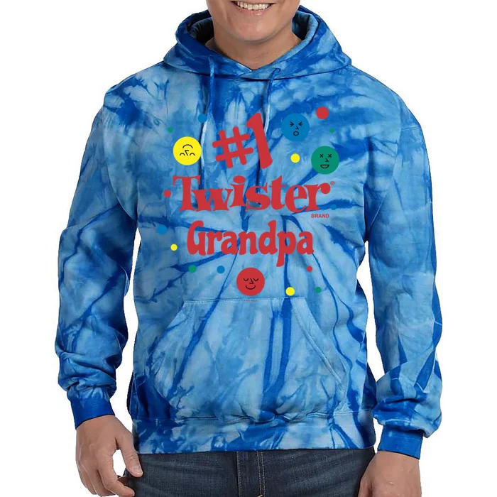 Twister Grandparents Day #1 Grandpa Gift Tie Dye Hoodie