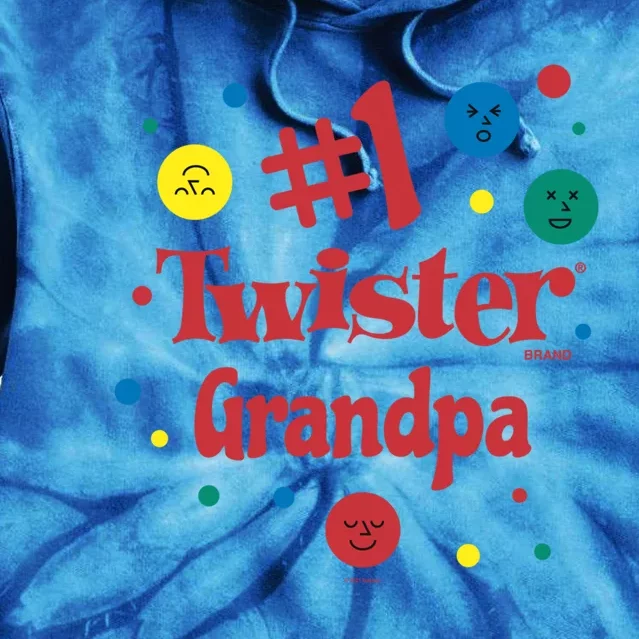 Twister Grandparents Day #1 Grandpa Gift Tie Dye Hoodie