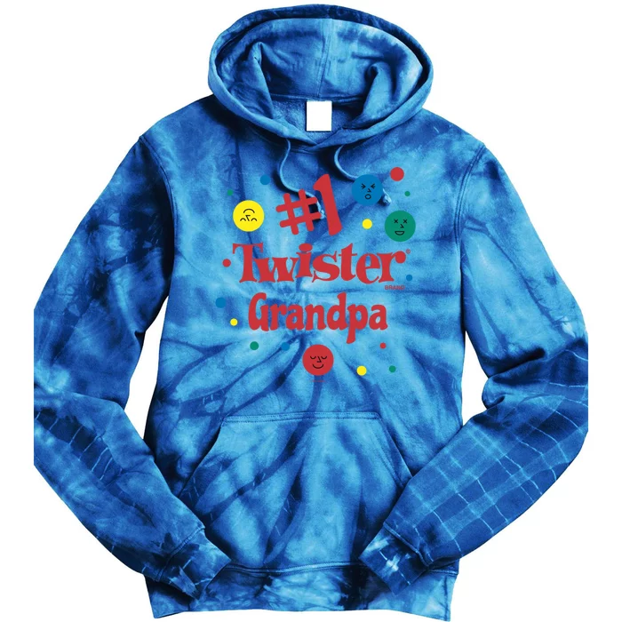 Twister Grandparents Day #1 Grandpa Gift Tie Dye Hoodie