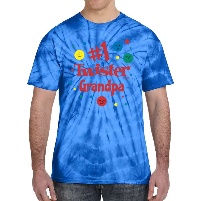 Twister Grandparents Day #1 Grandpa Gift Tie-Dye T-Shirt