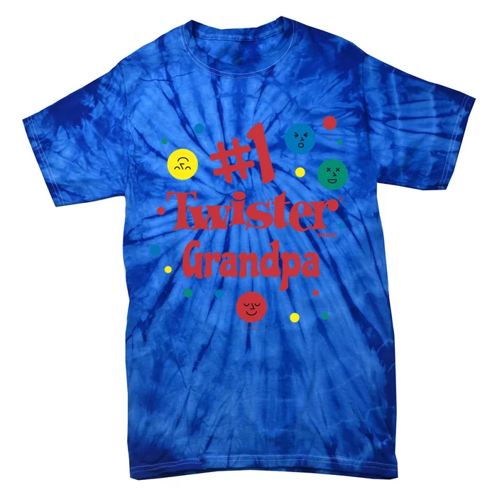 Twister Grandparents Day #1 Grandpa Gift Tie-Dye T-Shirt