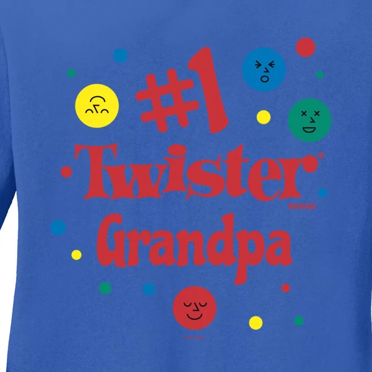 Twister Grandparents Day #1 Grandpa Gift Ladies Long Sleeve Shirt