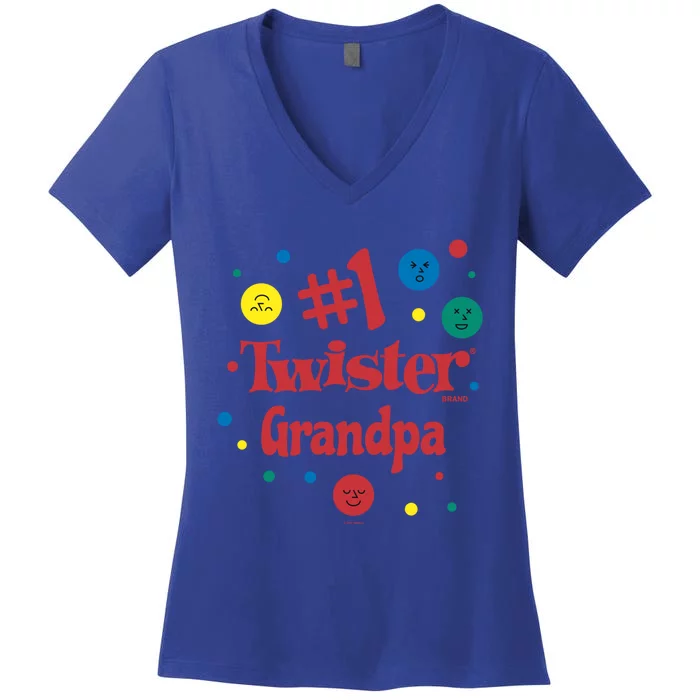 Twister Grandparents Day #1 Grandpa Gift Women's V-Neck T-Shirt