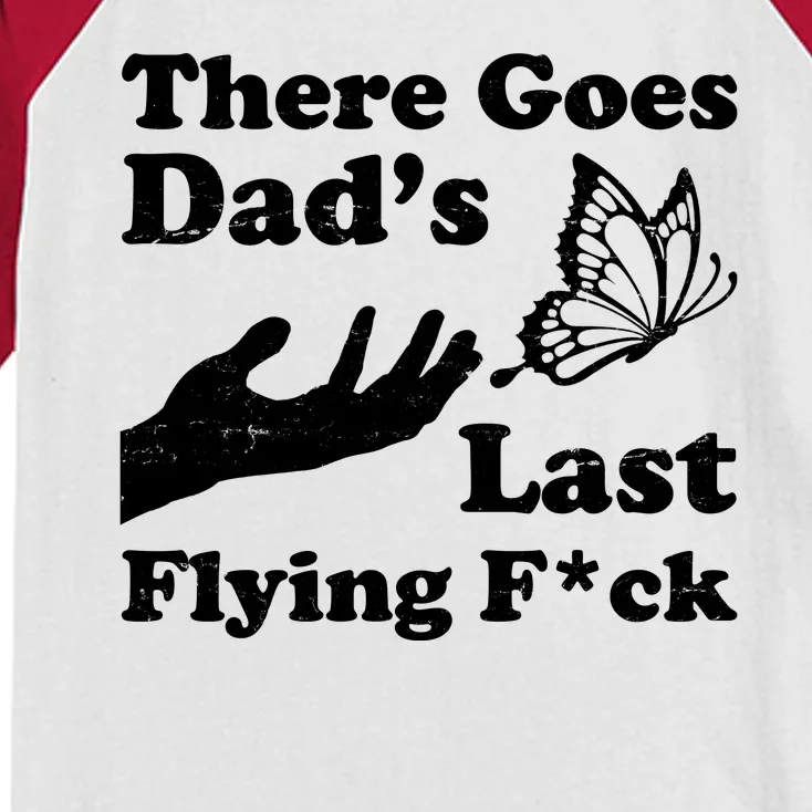 There Goes Dad's Last Flying Fuck Kids Colorblock Raglan Jersey