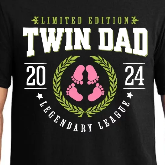 Twin Girl Dad Est 2024 Twin Dad To Be New Daddy Pajama Set