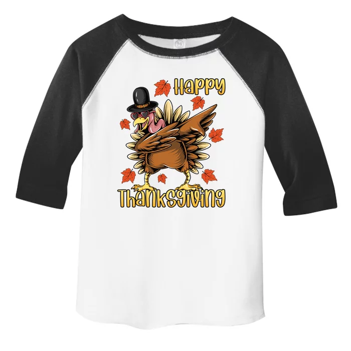 Thanksgiving Gift Dabbing Turkey Fall Cute Gift Toddler Fine Jersey T-Shirt