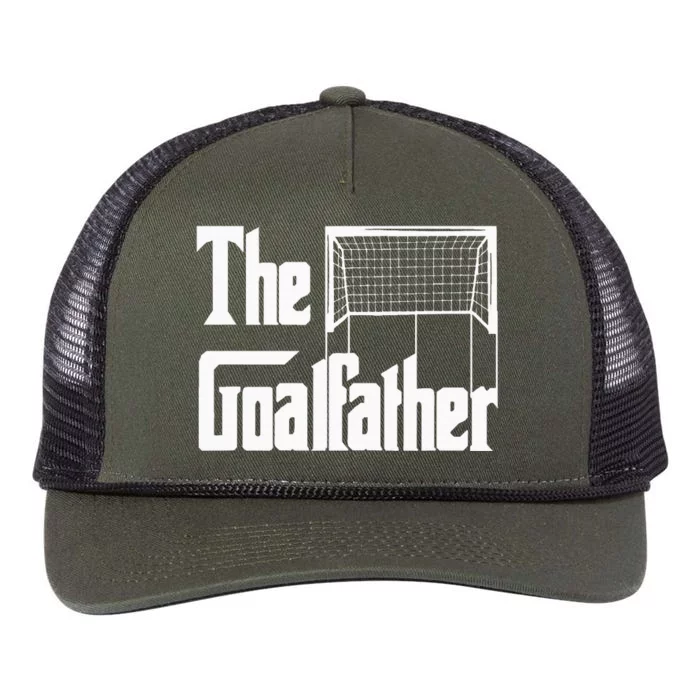 The Goalfather Dad Soccer Goalkeeper Goalie Coach Footballer Retro Rope Trucker Hat Cap