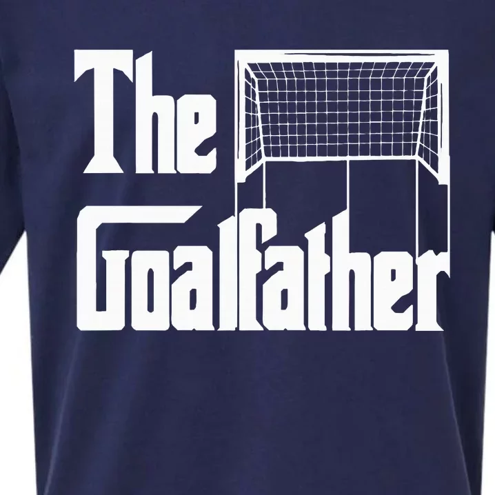 The Goalfather Dad Soccer Goalkeeper Goalie Coach Footballer Sueded Cloud Jersey T-Shirt