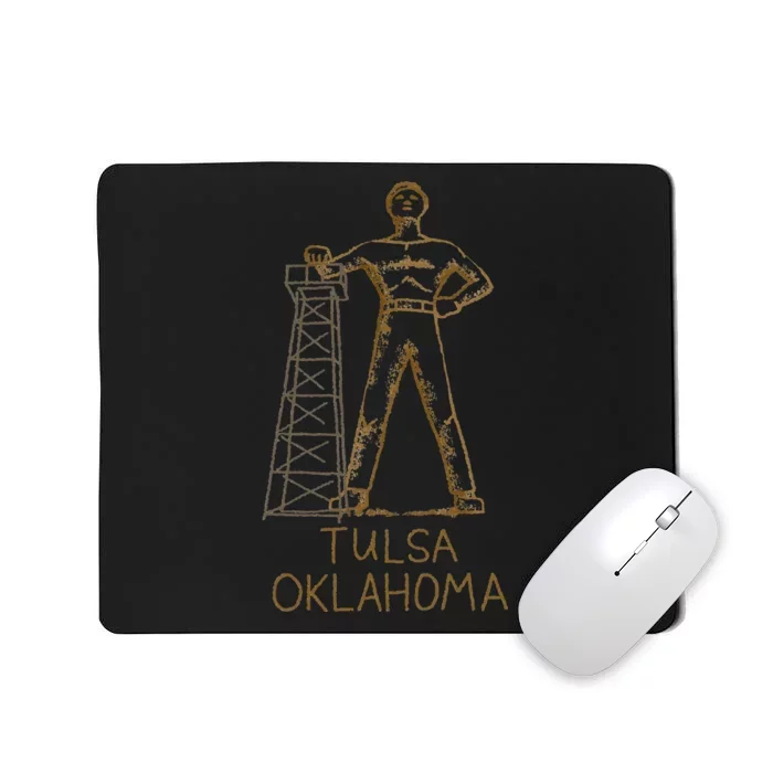 Tulsa Golden Driller Oklahoma Mousepad