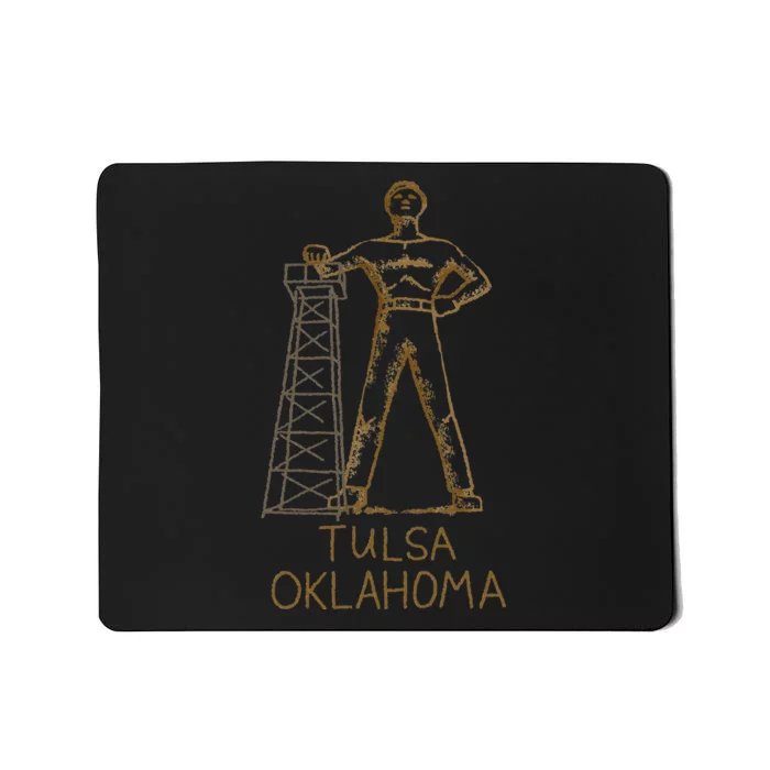 Tulsa Golden Driller Oklahoma Mousepad