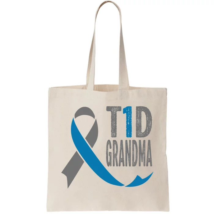 T1d Grandma Diabetic Gift For Grandparents Type 1 Diabetes Gift Tote Bag