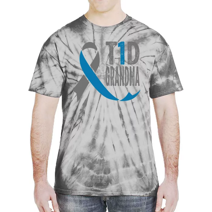 T1d Grandma Diabetic Gift For Grandparents Type 1 Diabetes Gift Tie-Dye T-Shirt