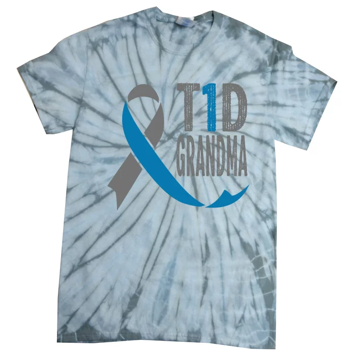 T1d Grandma Diabetic Gift For Grandparents Type 1 Diabetes Gift Tie-Dye T-Shirt