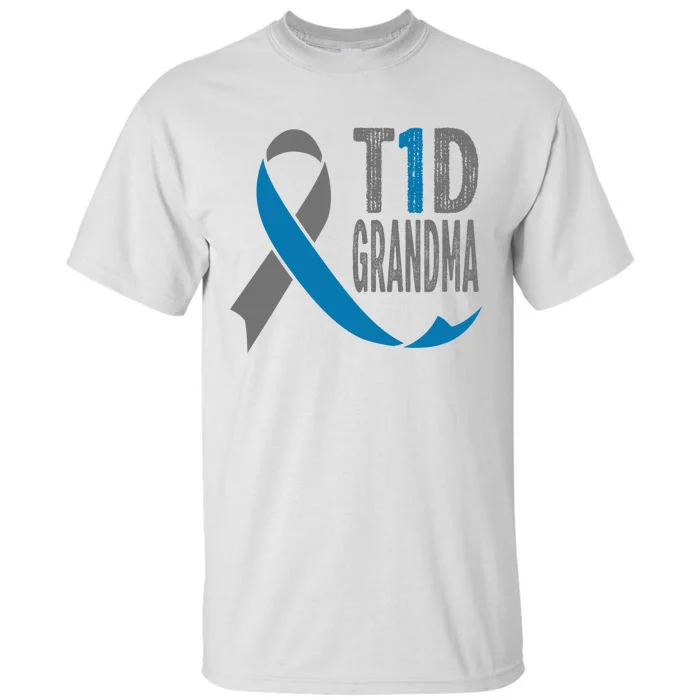 T1d Grandma Diabetic Gift For Grandparents Type 1 Diabetes Gift Tall T-Shirt