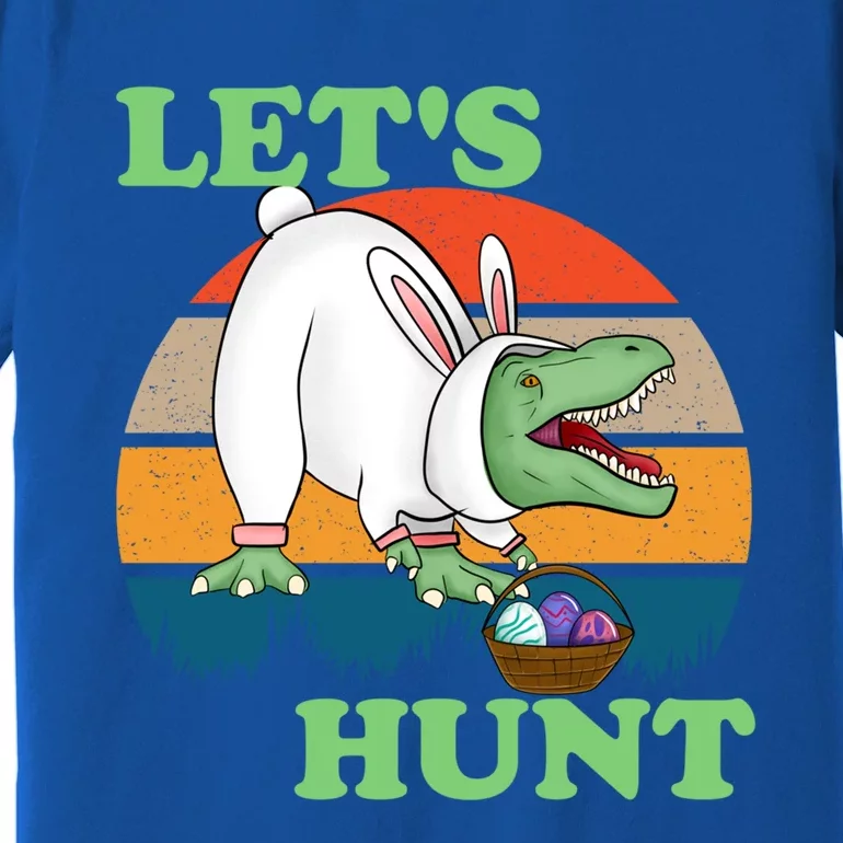 Tfunny Giftrex Easter Bunny Ears Rabbit Dinosaur Cute Basket Stuffer Gift Premium T-Shirt