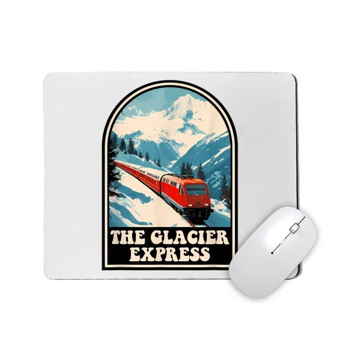 The Glacier Express Switzerland Swiss Train Mountains Winter Mousepad