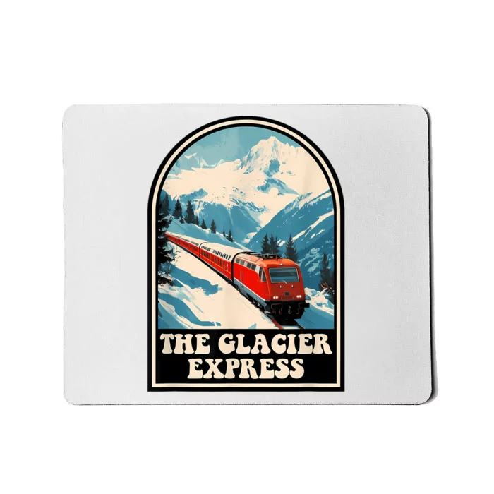 The Glacier Express Switzerland Swiss Train Mountains Winter Mousepad