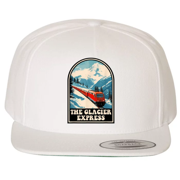 The Glacier Express Switzerland Swiss Train Mountains Winter Wool Snapback Cap