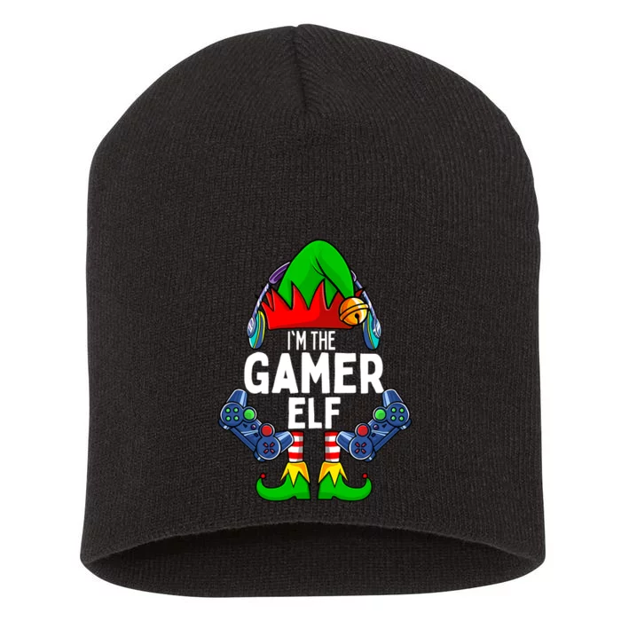 The Gamer ELF Matching Family Christmas Holiday Xmas Short Acrylic Beanie