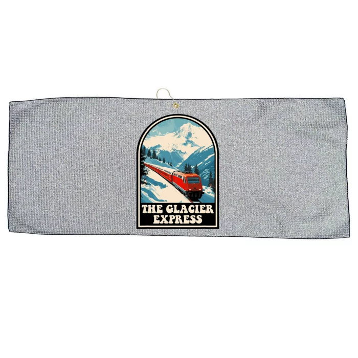 The Glacier Express Switzerland Swiss Train Mountains Winter Large Microfiber Waffle Golf Towel