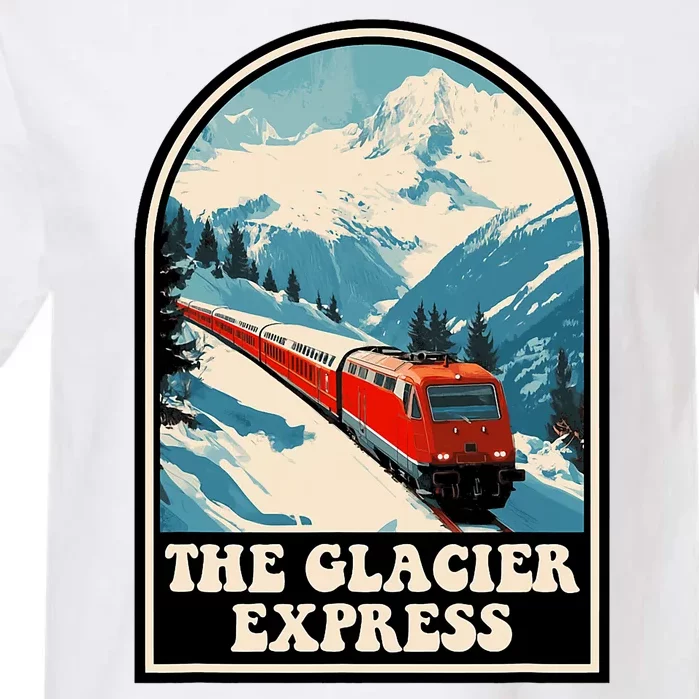 The Glacier Express Switzerland Swiss Train Mountains Winter Garment-Dyed Heavyweight T-Shirt