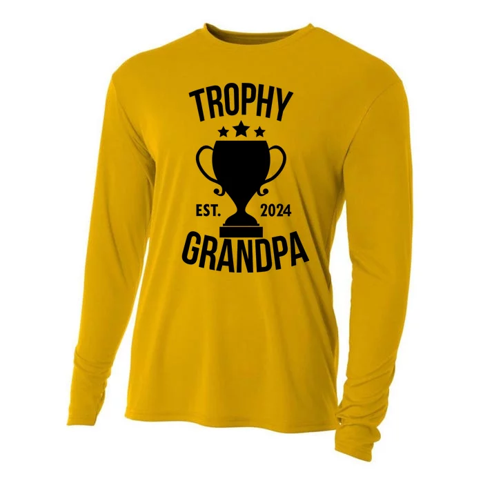 Trophy Grandpa Est 2024 Cooling Performance Long Sleeve Crew