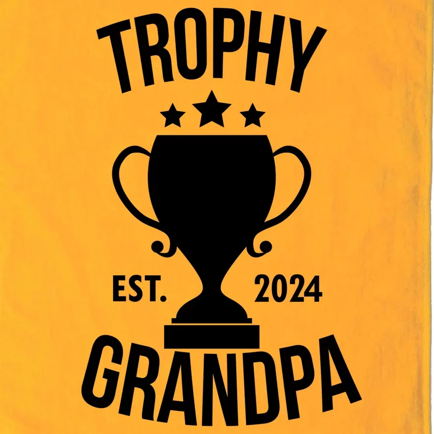 Trophy Grandpa Est 2024 Platinum Collection Golf Towel