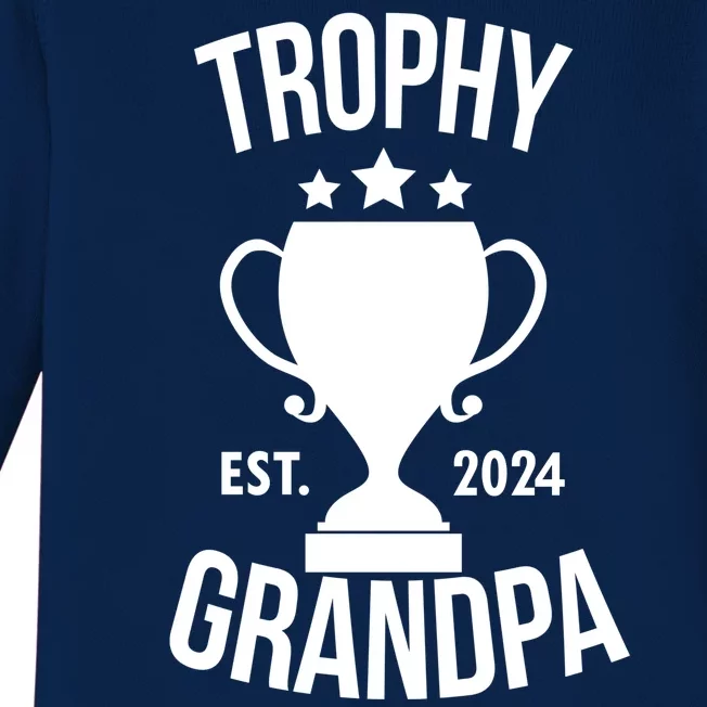 Trophy Grandpa Est 2024 Baby Long Sleeve Bodysuit