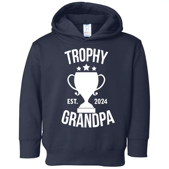 Trophy Grandpa Est 2024 Toddler Hoodie