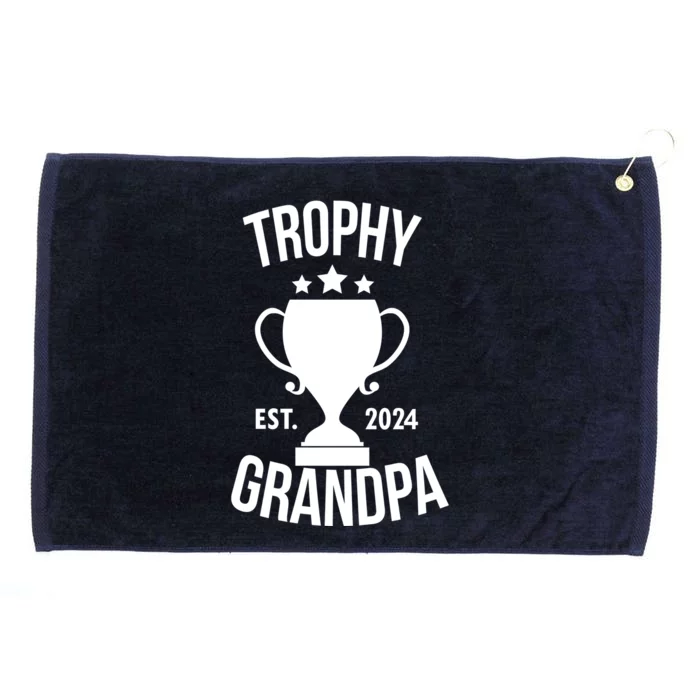 Trophy Grandpa Est 2024 Grommeted Golf Towel