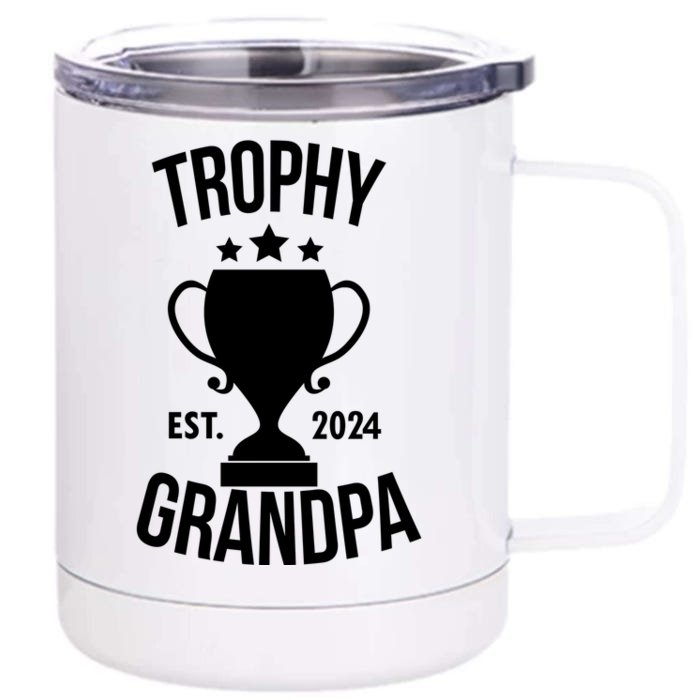 Trophy Grandpa Est 2024 Front & Back 12oz Stainless Steel Tumbler Cup