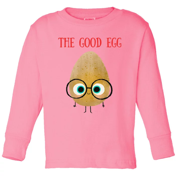 The Good Egg Gift Funny Toddler Long Sleeve Shirt