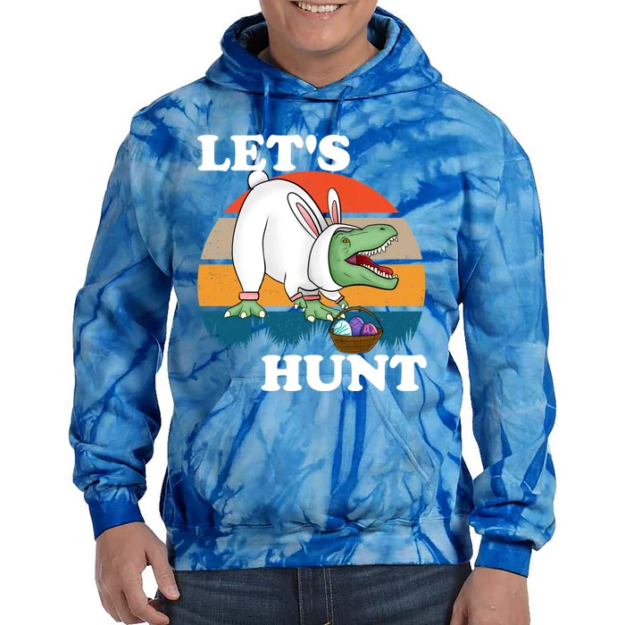 Tmeaningful Giftrex Easter Bunny Ears Dinosaur Basket Stuffer Theme Cute Cool Gi Tie Dye Hoodie