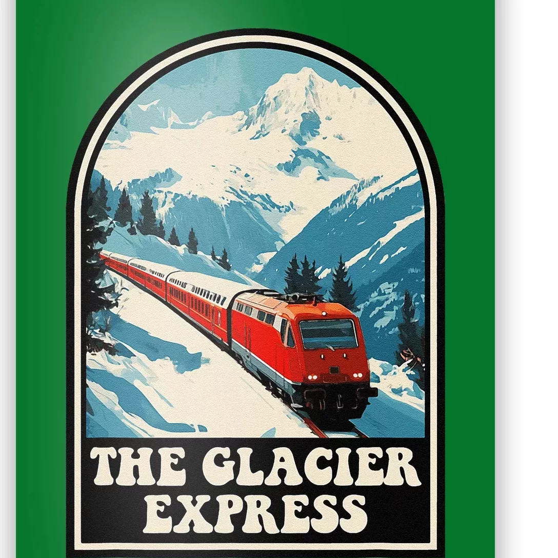 The Glacier Express Switzerland Swiss Train Mountains Winter Poster