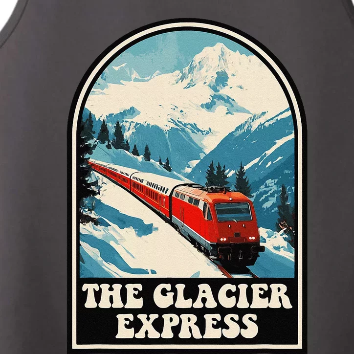 The Glacier Express Switzerland Swiss Train Mountains Winter Performance Tank