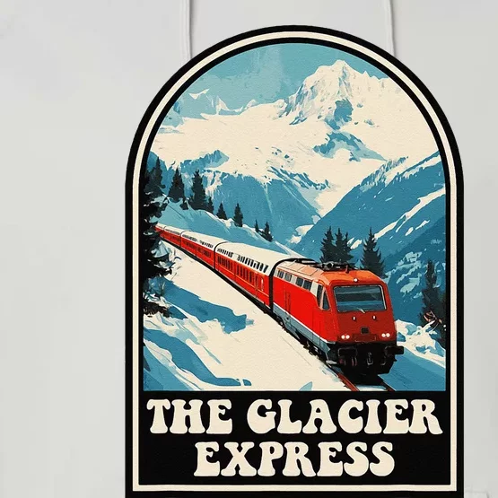 The Glacier Express Switzerland Swiss Train Mountains Winter Performance Fleece Hoodie