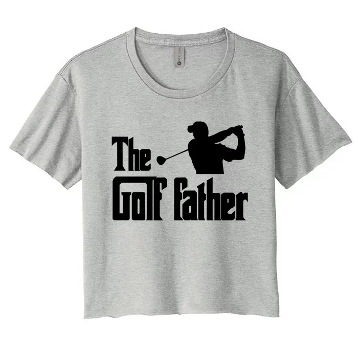 The Golf Father Funny Parody Best Golf Dad Fathers Day Love Funny Gift Women's Crop Top Tee