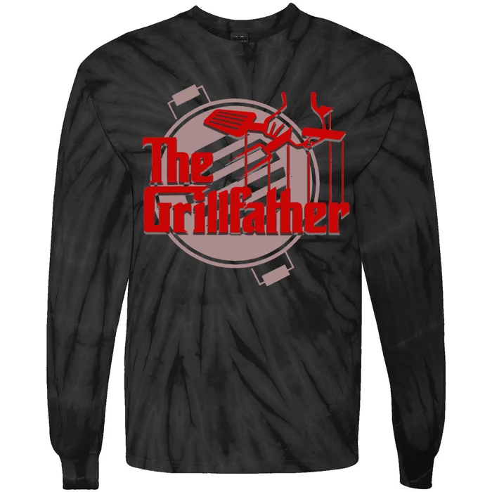 The Grillfather Funny Cool BBQ Grill Chef Gift Tie-Dye Long Sleeve Shirt