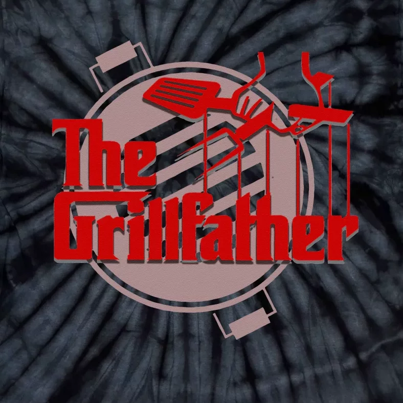 The Grillfather Funny Cool BBQ Grill Chef Gift Tie-Dye T-Shirt