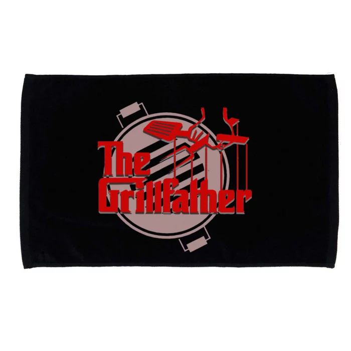 The Grillfather Funny Cool BBQ Grill Chef Gift Microfiber Hand Towel